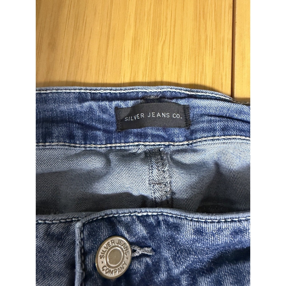Women's Silver Jeans Co Elyse Capri Jeans Size 20/L23.5 Blue - Picture 5 of 7